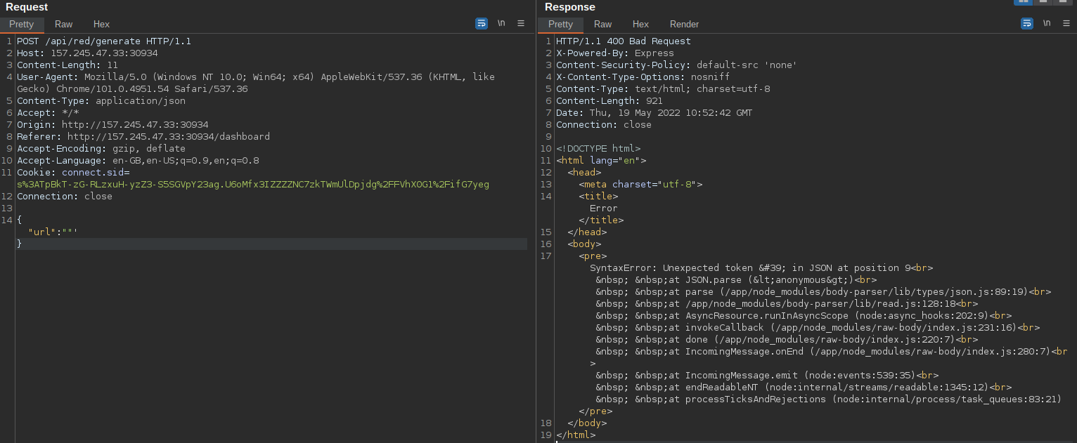 Path disclosure in error message