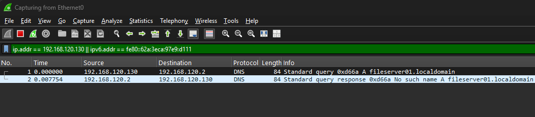 Updated name resolution requests seen in Wireshark