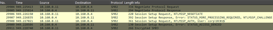 NTLM authentication in Wireshark